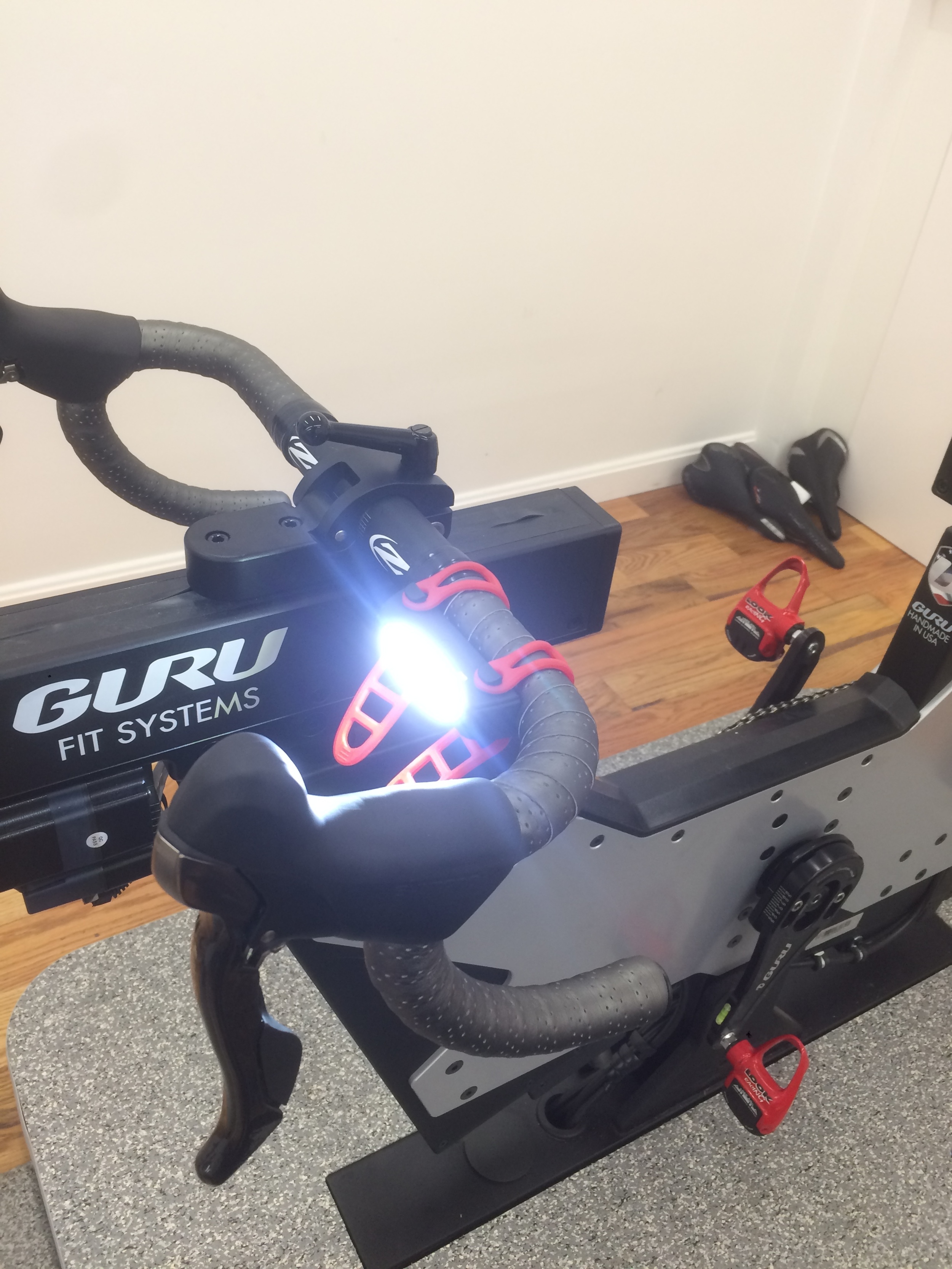 The Serfas Thunderbolt Head Light is bright enough to stand out during the early evening, but not at night.