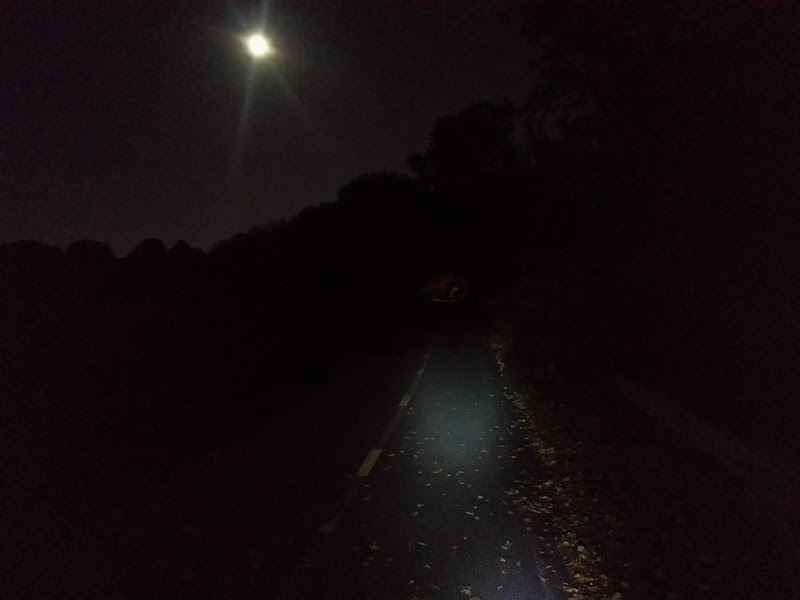 This is the bare minimum of light some riders need to see on the Minuteman Bikeway. Your light sensitivity may vary. Personally, I'd prefer more light.