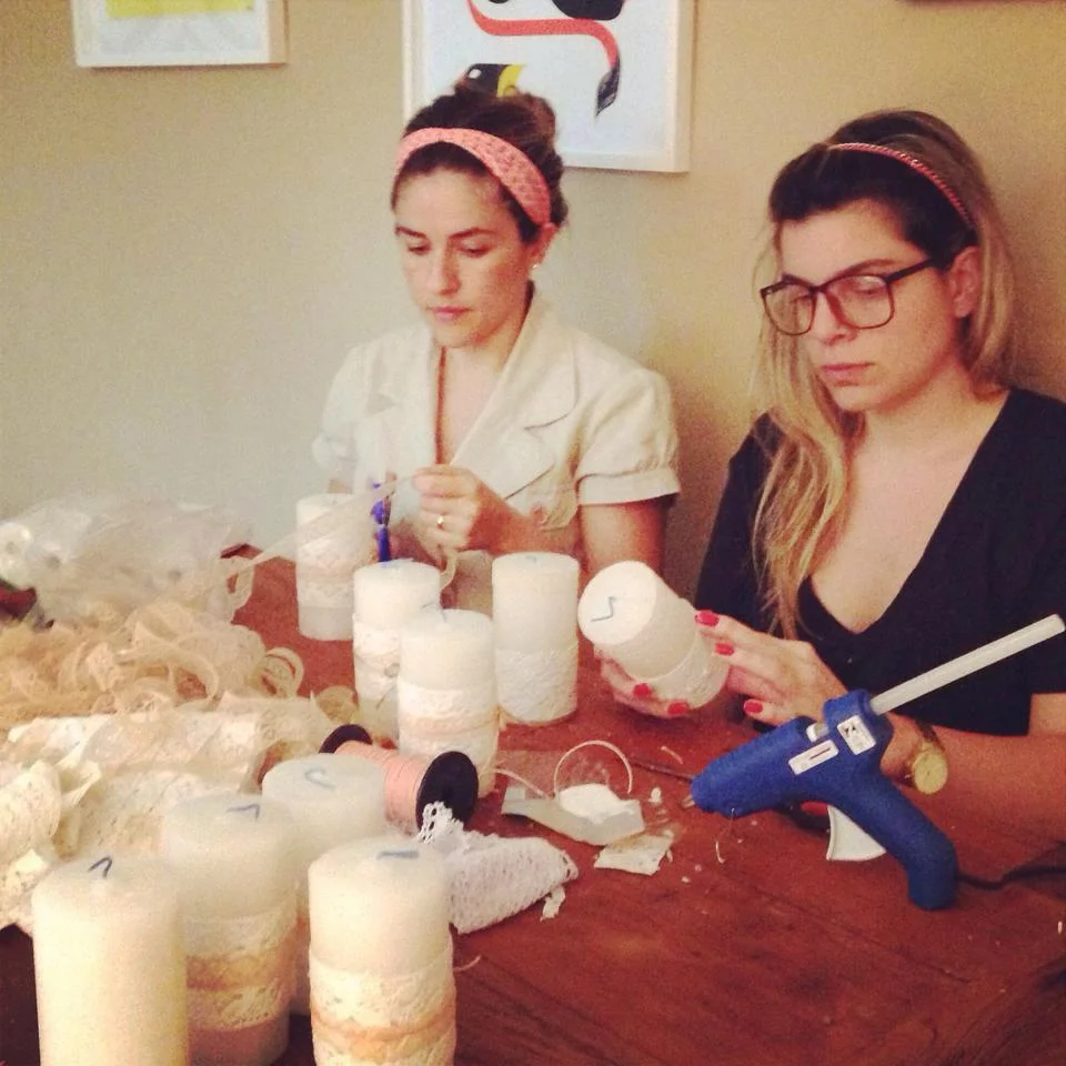 Produção de velas: Rafa e Lu (a bride maker)