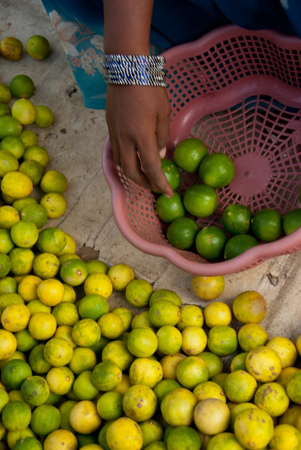 Secure rights to land are a critical, but often overlooked, factor in achieving household food security and improved nutritional status. A woman in Kurnool, India sells her produce at the market.