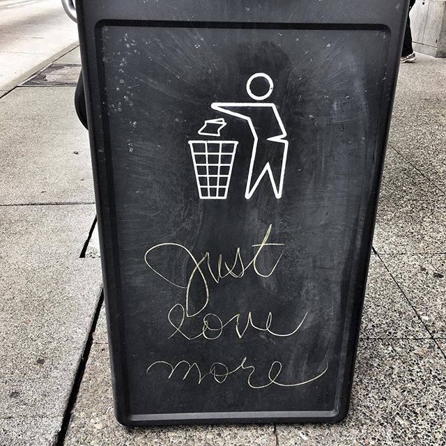 #JustLoveMore #trashcanlove