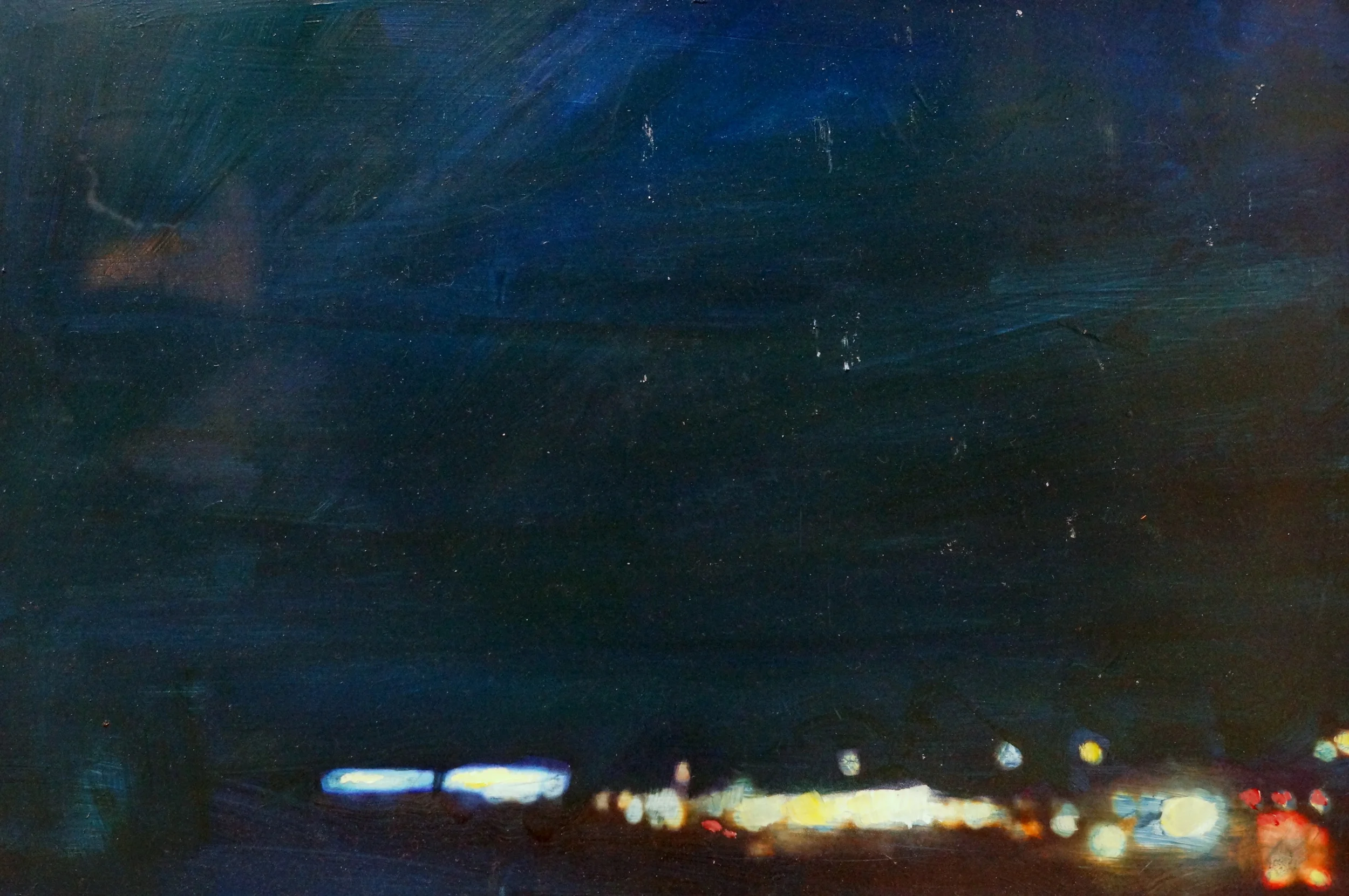   On The Road     11" x 14" Mixed Media on Board 2014  SOLD  