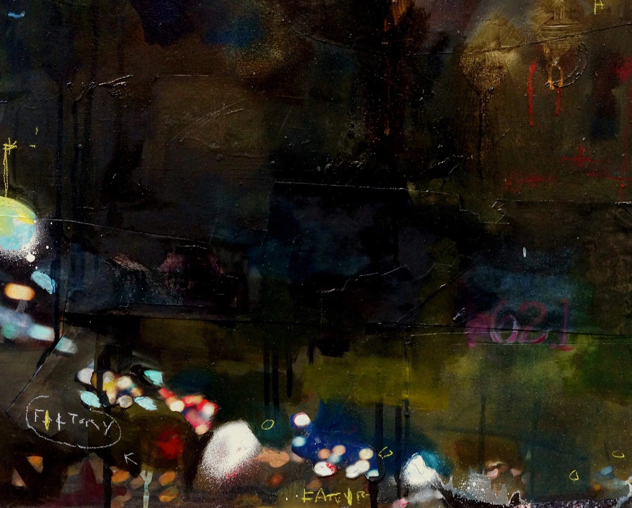   El Poder     18" x 20" Mixed Media on Board 2014  PRIVATE COLLECTION  