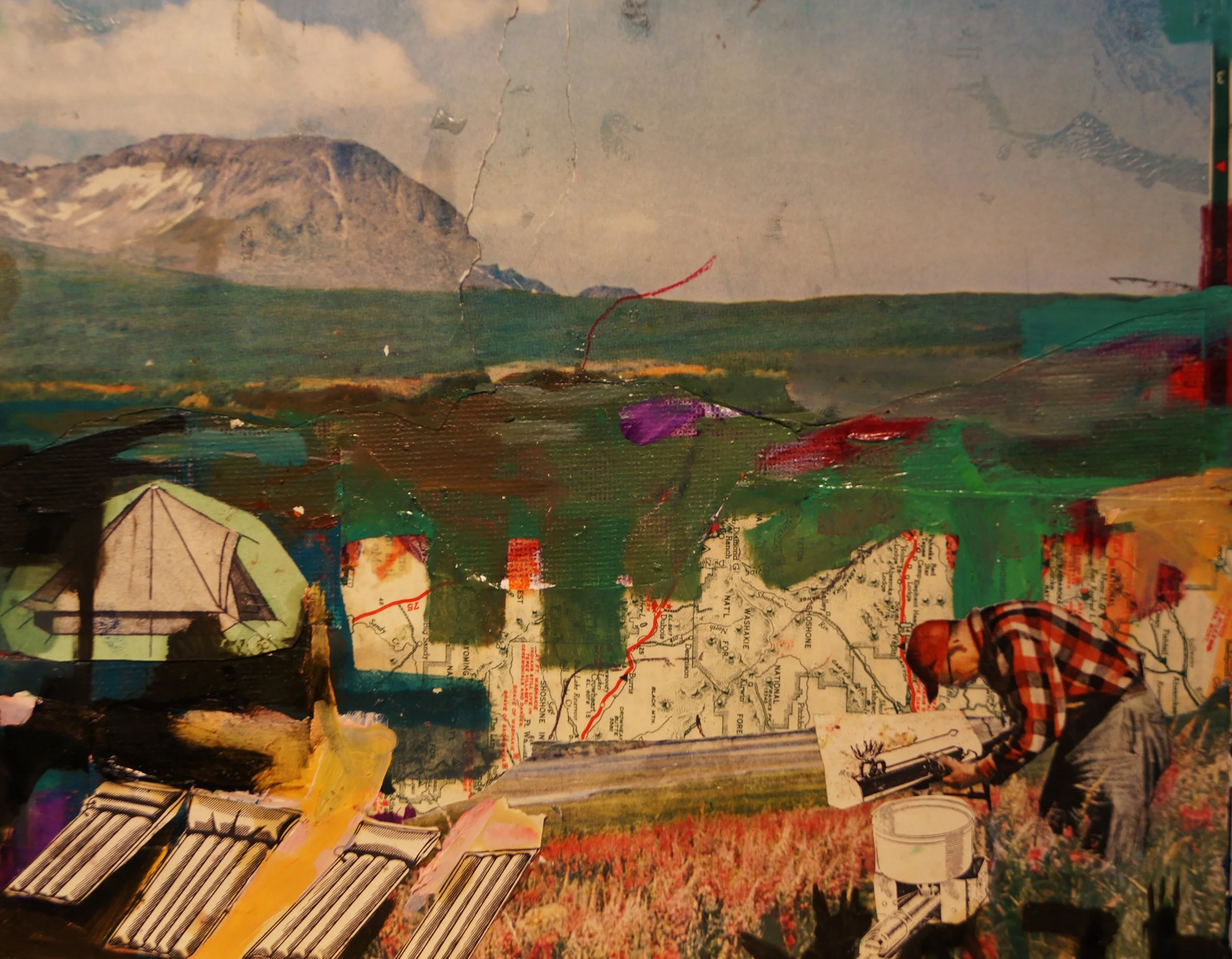   Coleman  24" x 48" Mixed-media on board 