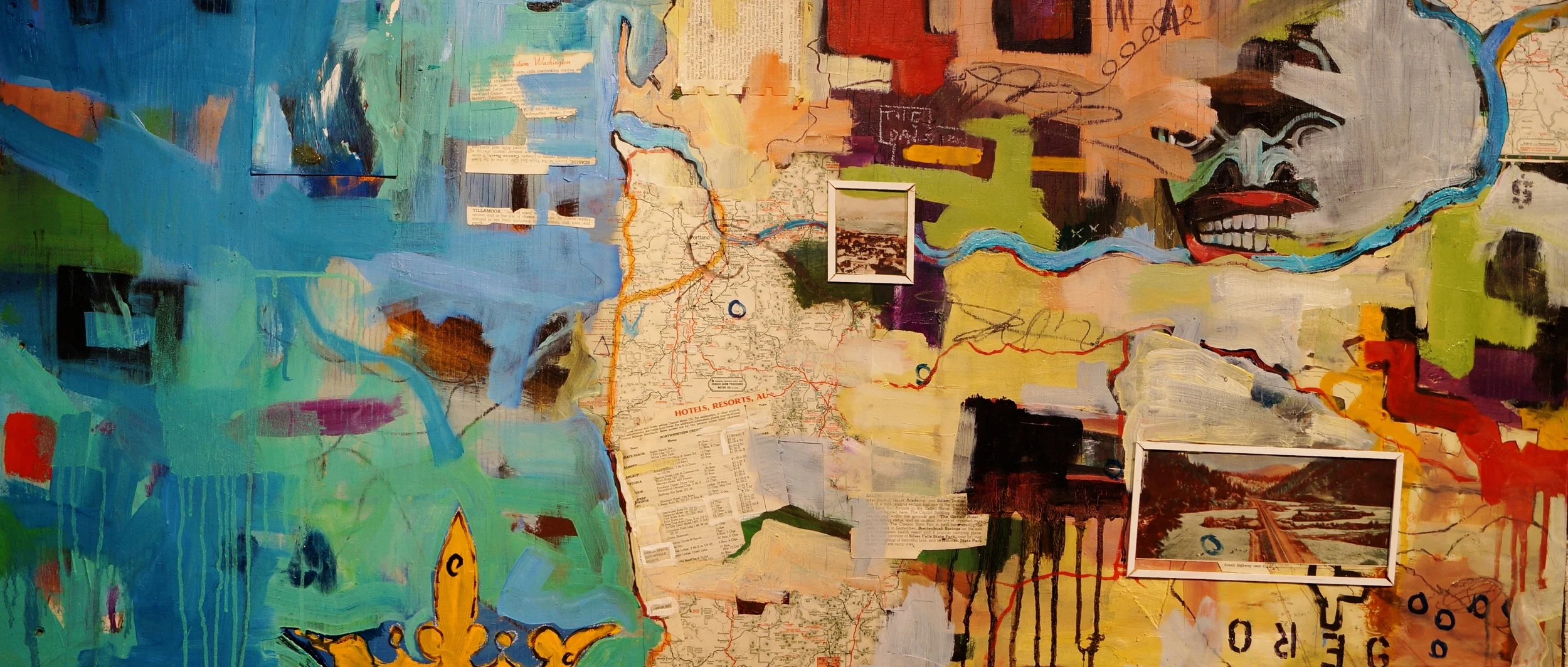   101  24" x 48" Mixed-media on board  