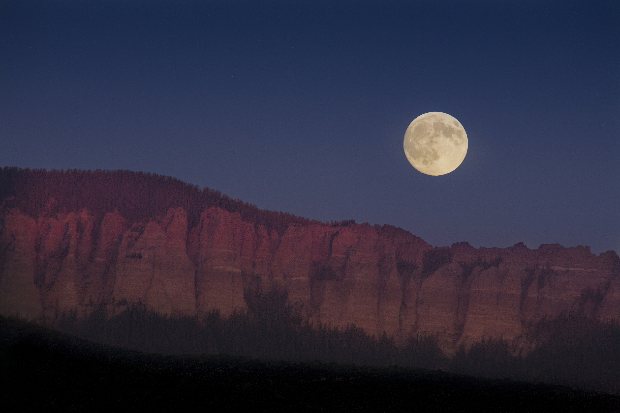 Full moon rises over Ouray, CO, USA Copyright © Kipp Baker, All rights reserved