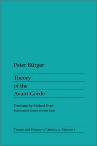  Peter Burger  Theory of the Avant-Garde  