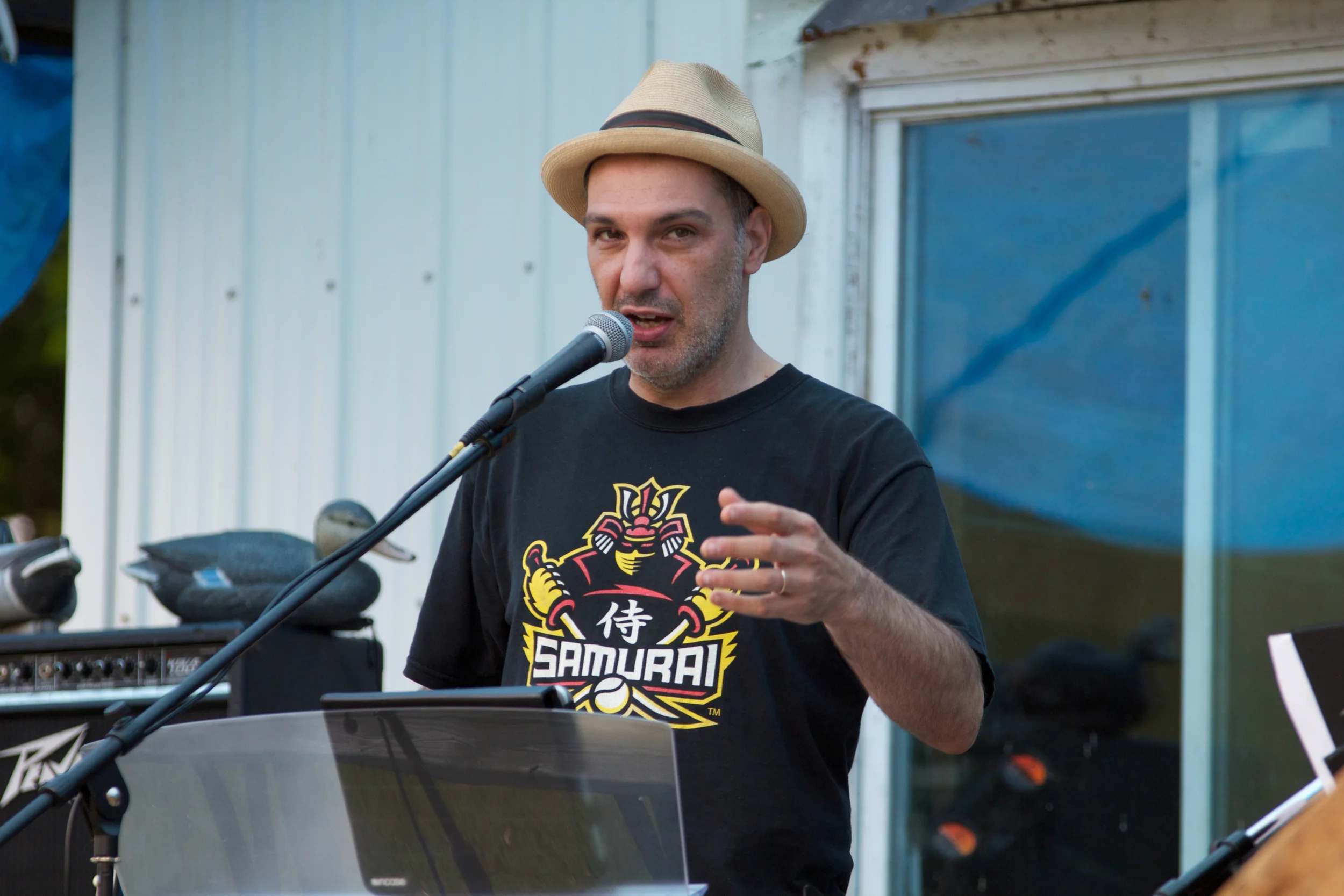 Dave Bidini hosts the annual Wolfe Island Literary Festival. Image from June 2010 by Dylan Neild.