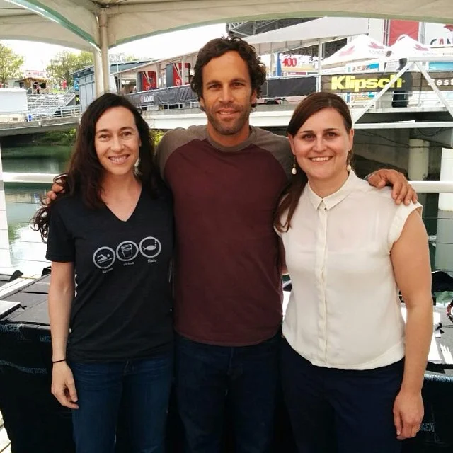 Waterkeeper staff and volunteer with Jack Johnson at his concert in May 2014.