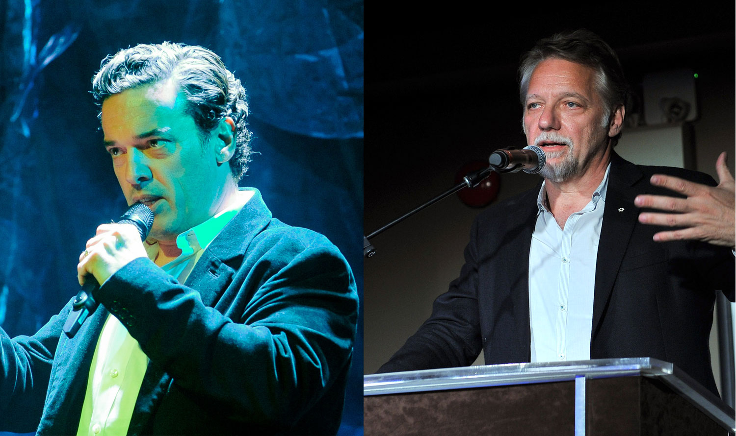 Joseph Boyden and Edward Burtynsky presenting at the Waterkeeper Gala. (Photos via Lake Ontario Waterkeeper)