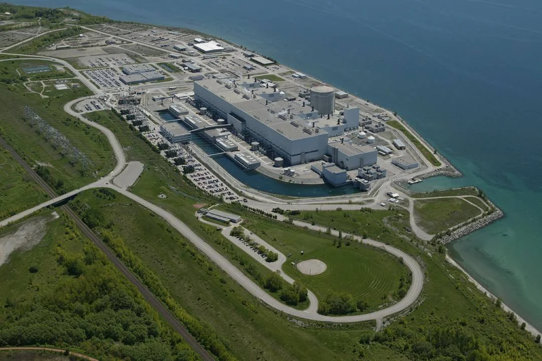 Sitting on the shores of Lake Ontario, the Darlington Nuclear Generation Station. (Photo via OPG )