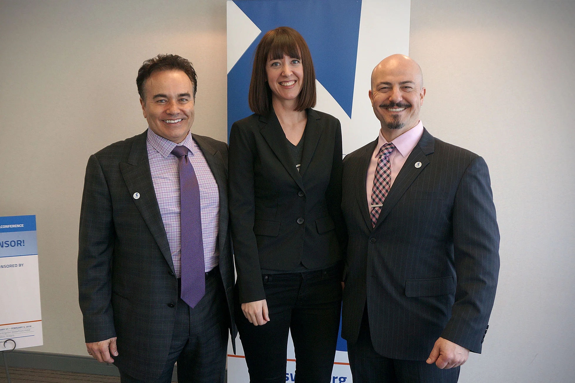 L-R: OSWCA Board of Directors member, Sam Morra, Waterkeeper's VP Krystyn Tully, and OSWCA Executive Director, Giovanni Cautillo.