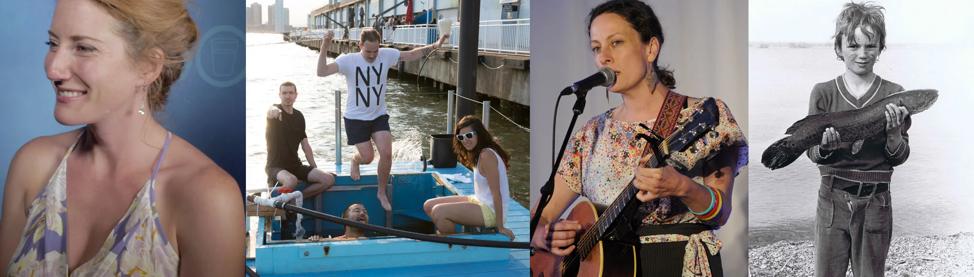 By knowing their connection to water, (l-r) Kathleen Edwards, Jeff Franklin, Sarah Harmer, and Mark Mattson create ripples of change. (Photos via Lake Ontario Waterkeeper and Jeff Franklin)