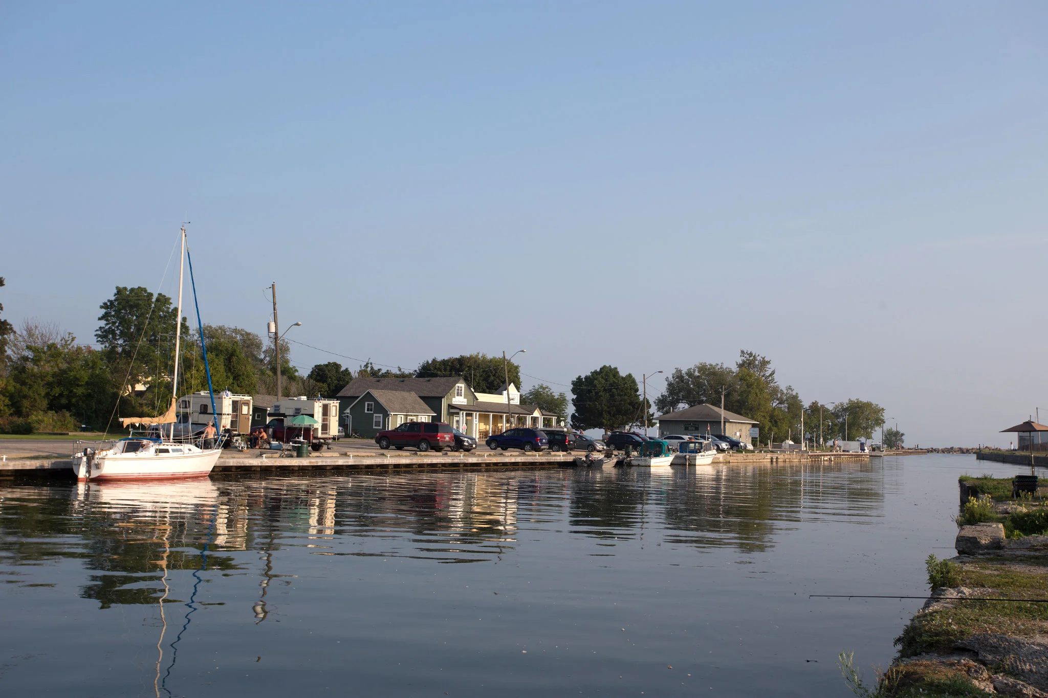 A fishing site in the Port Hope's Cameco area. (Photo by Dylan Neild)
