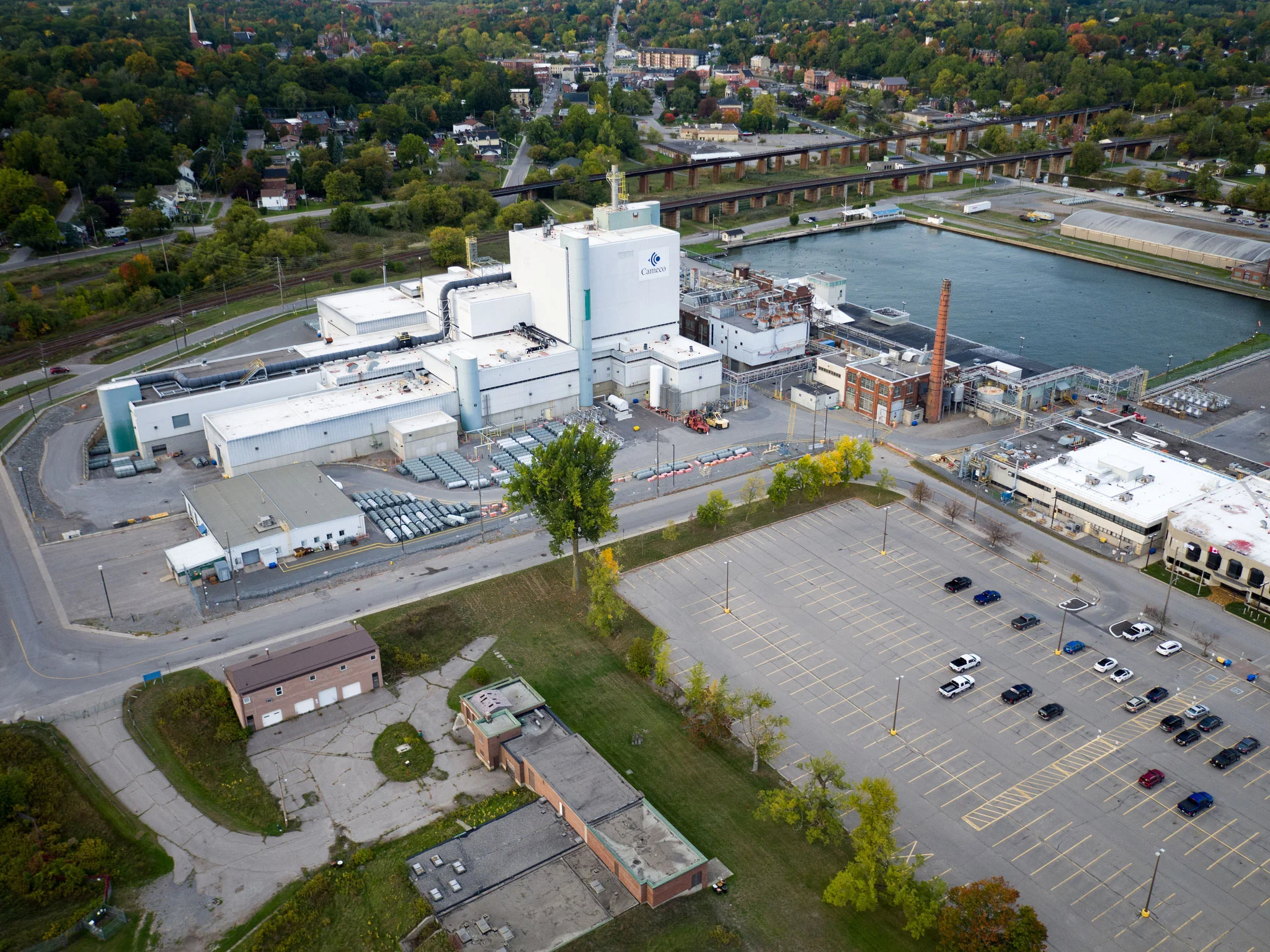 Overlooking Cameco's conversion facility in Port Hope. (Photo by Dylan Neild)