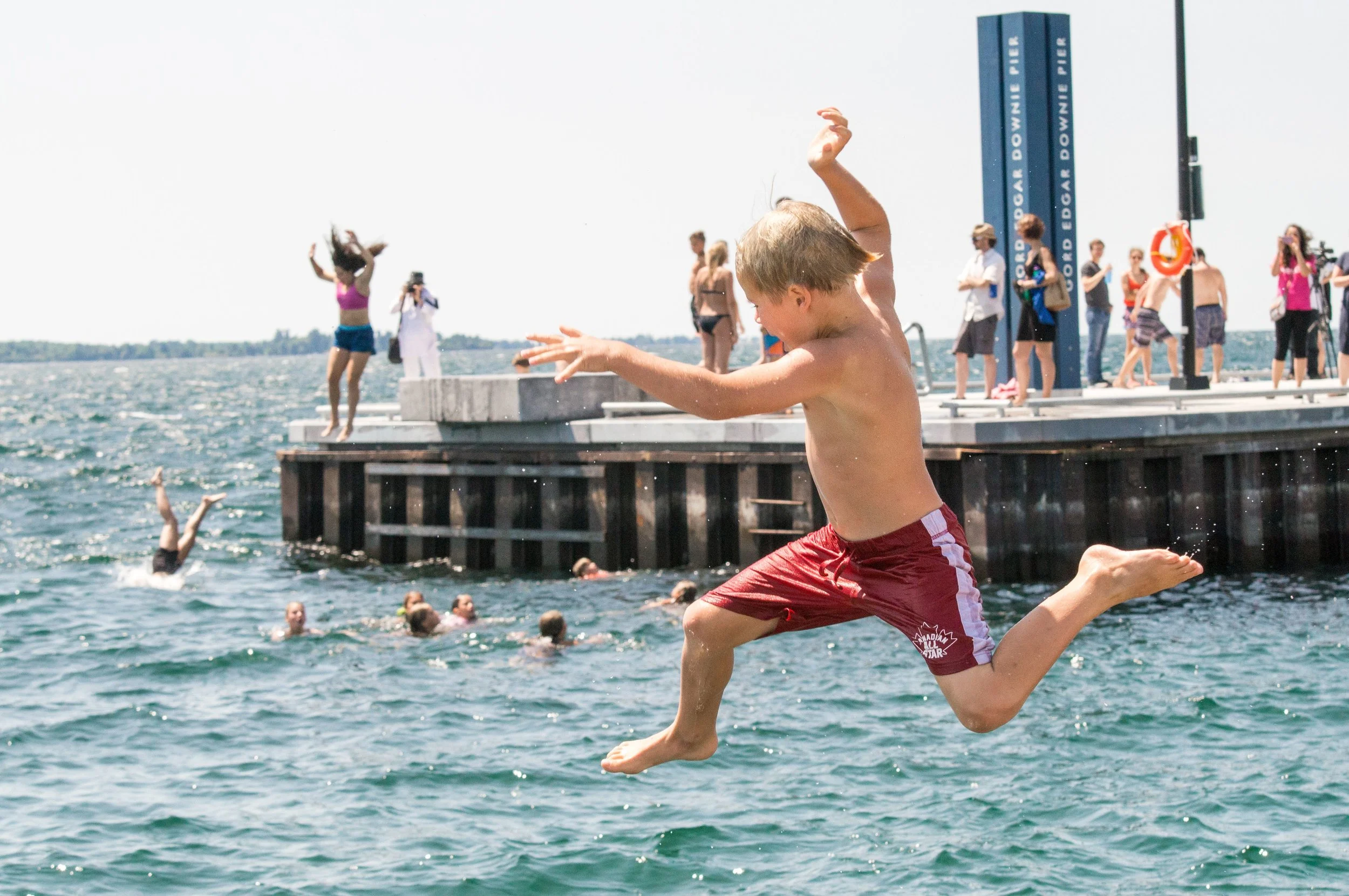 Opening day at Breakwater Park and the unveiling of the Gord Edgar Downie Pier. Photo by Swim Drink Fish.