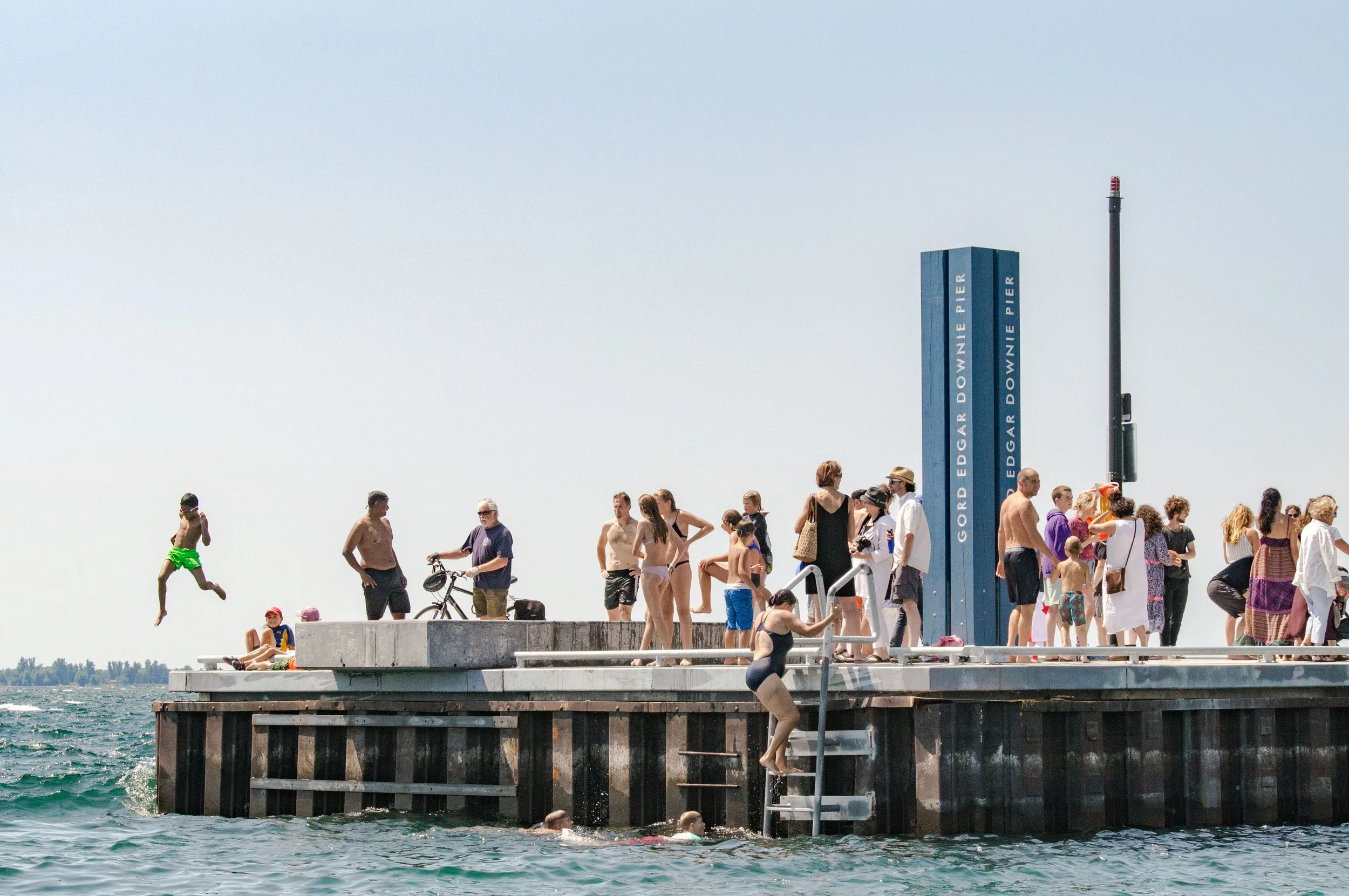 Residents enjoy the Gord Edgar Downie Pier at the grand re-opening of Breakwater Park in Kingston, Ontario. The pier restoration was made by possible by The W. Garfield Weston Foundation.