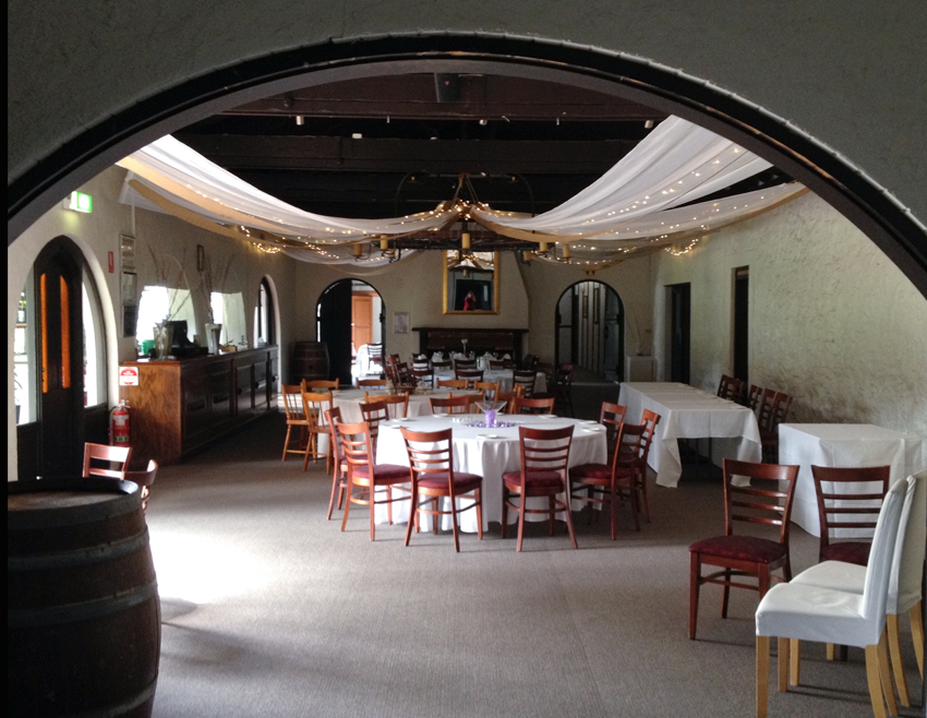 One of our most popular ceiling canopies here with thick hessian ribbons.