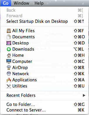 Finder GO Menu