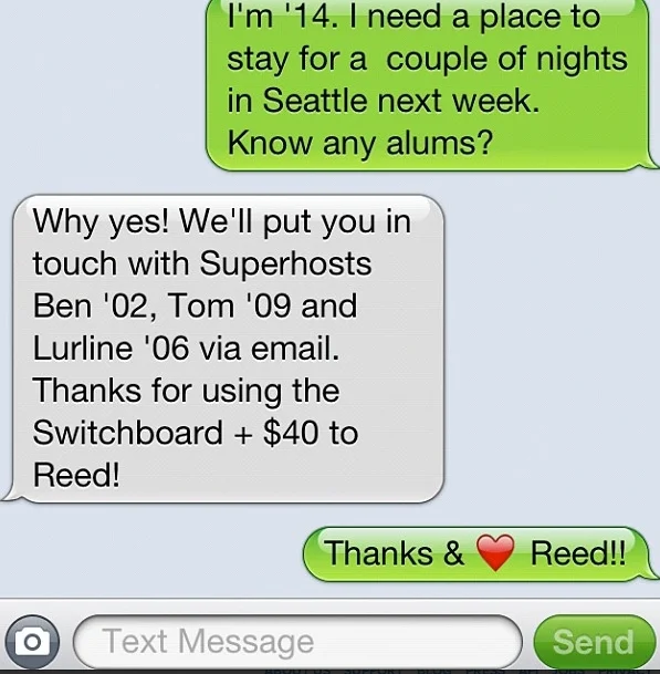 The Switchboard hotline where students could text and ask for help.