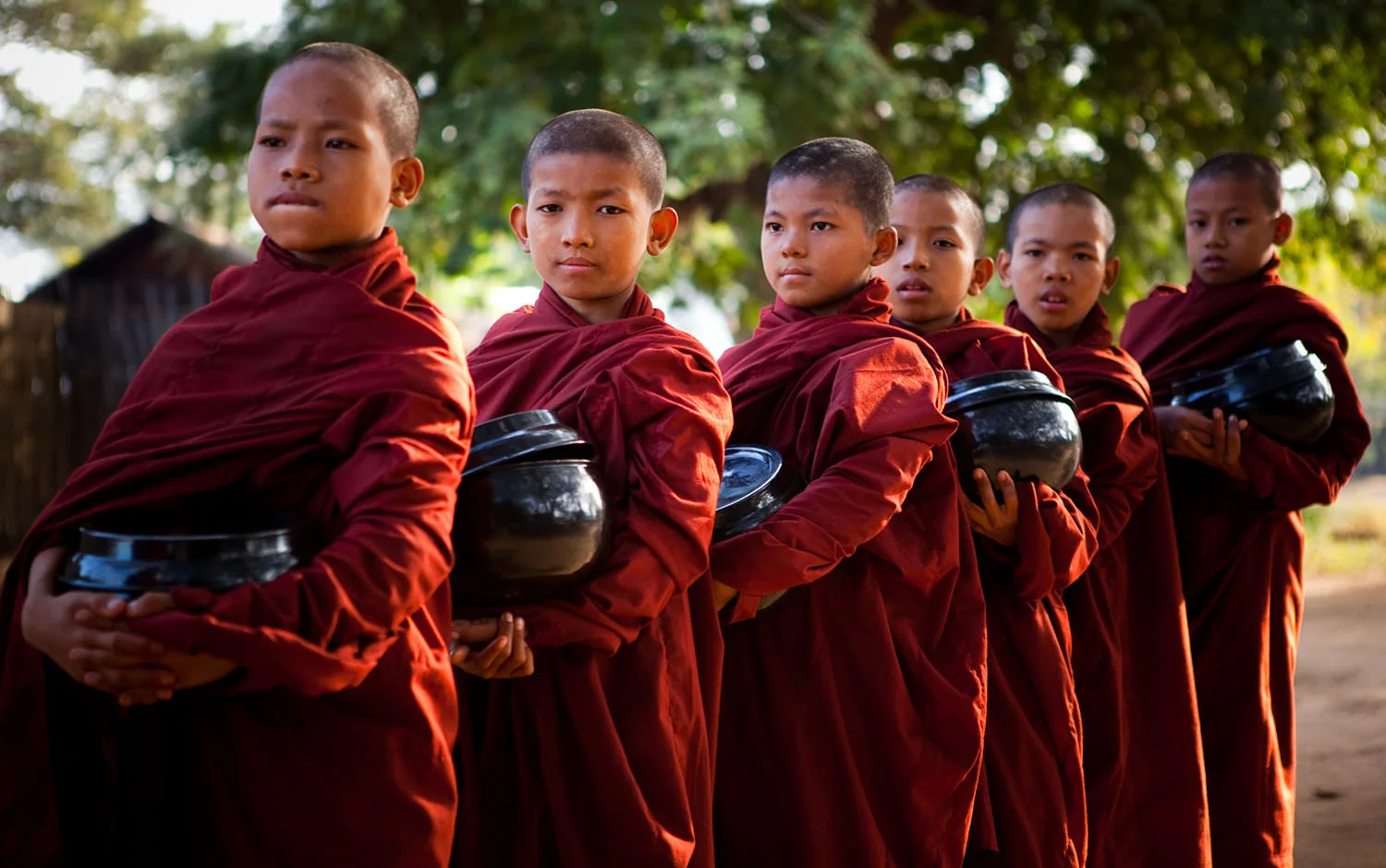 Novice Monks, Old Bagan, Myanmar