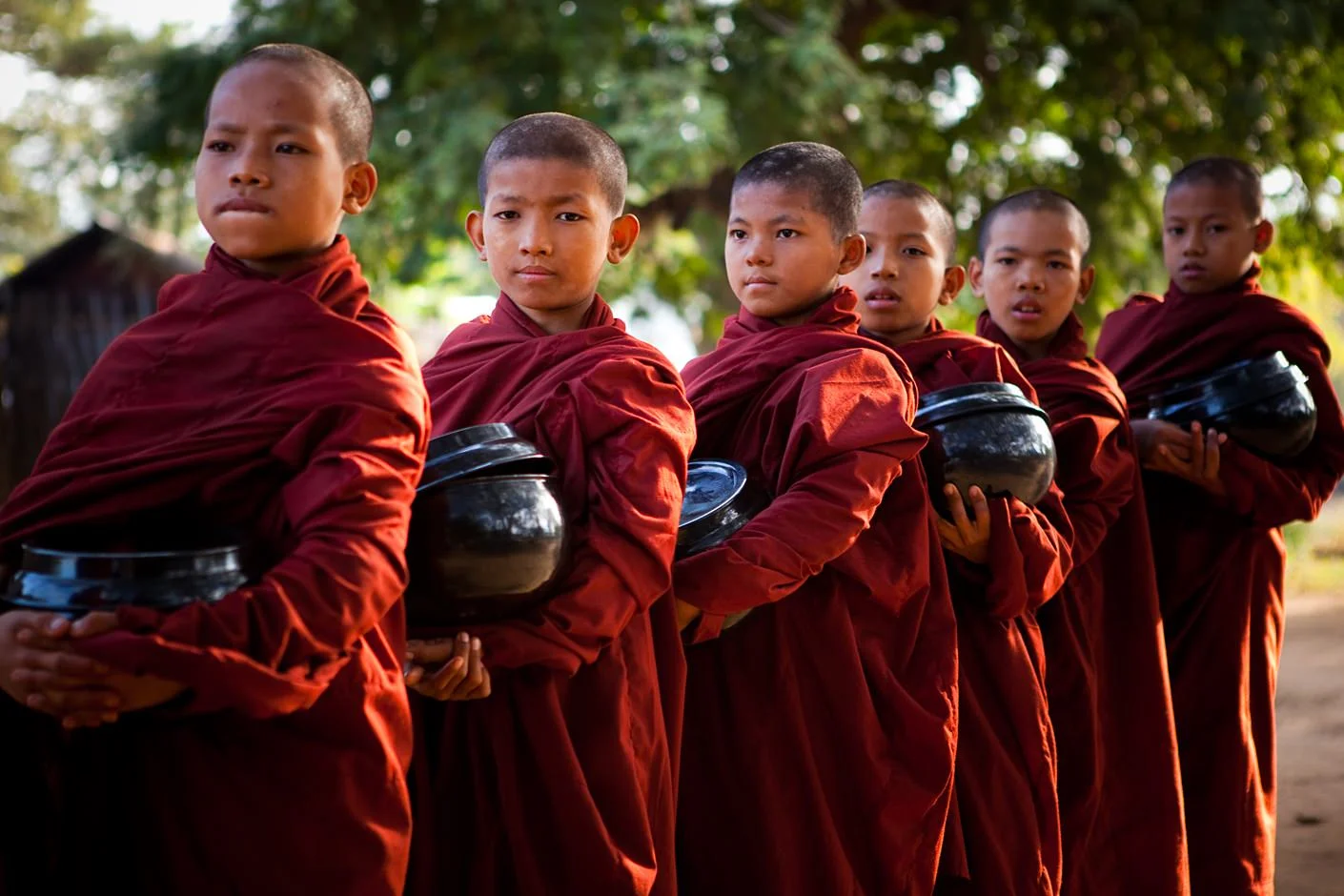 Novice Monks, Old Bagan, Myanmar
