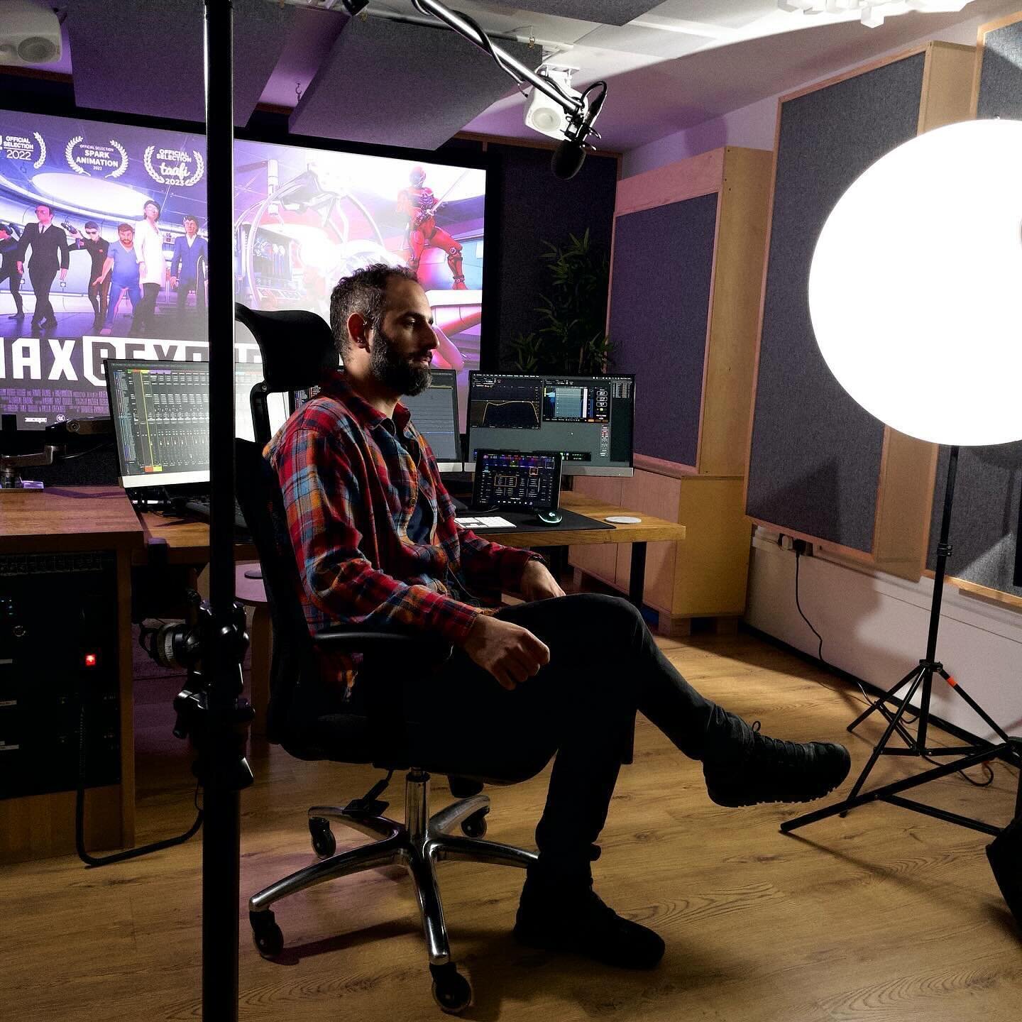 🎥 Here are some BTS pics from &ldquo;Making the Sound of Max Beyond&rdquo;! Stay tuned to hear from SoundNode&rsquo;s co-director and co-founder, Daniel Jaramillo, talking about how the team crafted the sound for this animation. Great to have very s