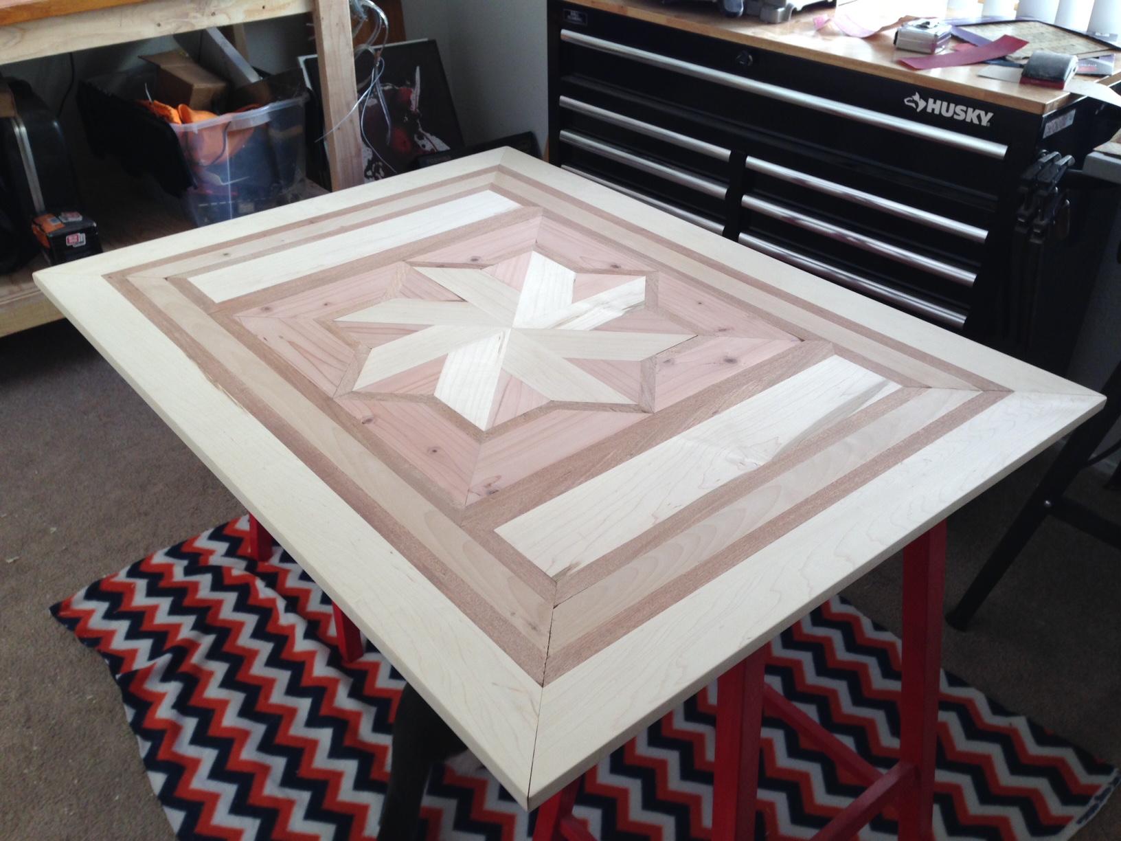 After sanding.