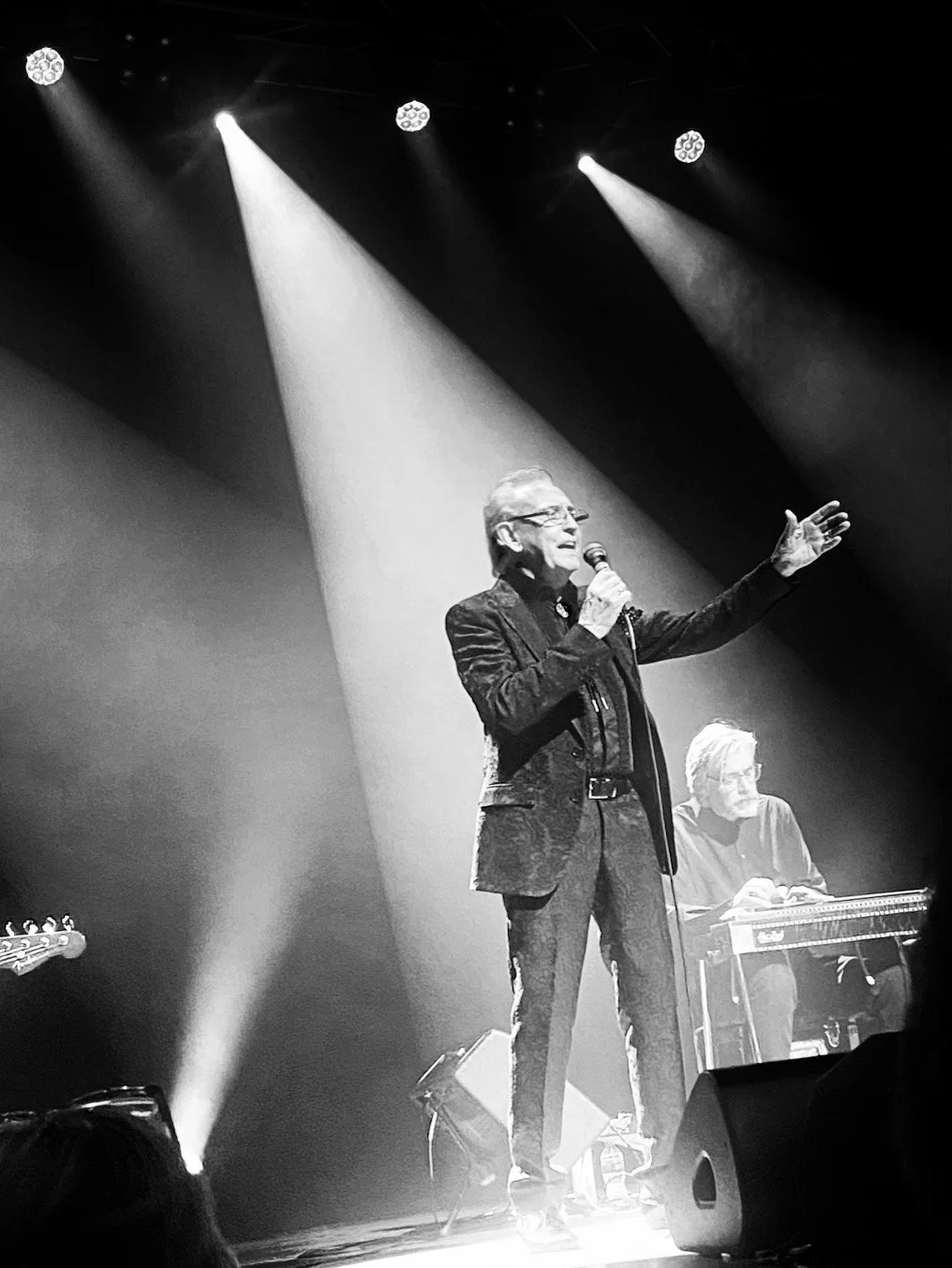 Tony Christie performs live with pedal steel