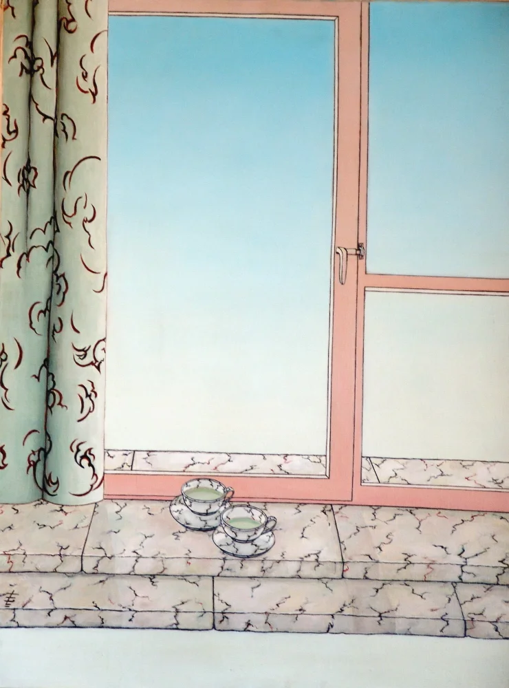 Untitled - San titre, 1996, 50x70cm, oil on canvas - huile sur toile, sold - vendu