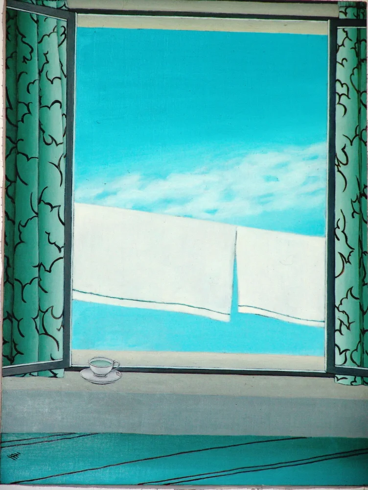 Abstraction: Window II - Abstraction a la Fenetre, 1994, 40x50cm, oil on canvas - huile sur toile, sold - vendu