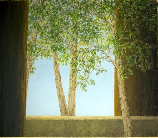 Calmness of the Leaves - Tranquillite des Feuilles, 2010, 60x70cm, oil on canvas - huile sur toile, sold - vendu
