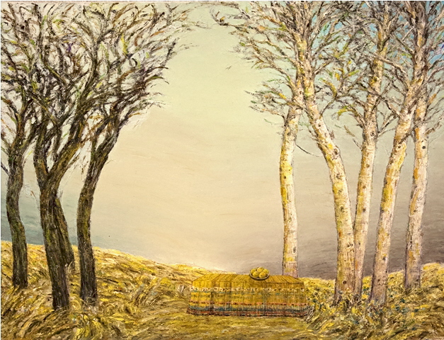 Black Trees, White Trees - Arbres Noirs, Arbres Blancs, 2008, 90x70cm, oil on canvas - huile sur toile, sold - vendu