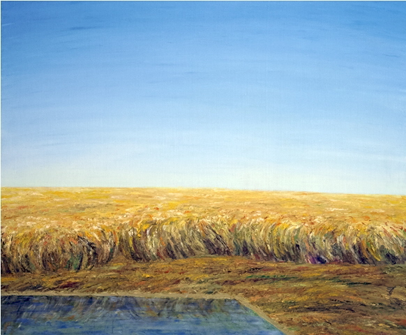 Water and Sky - L'eau et Le Ciel, 2005, 50x60cm, oil on canvas - huile sur toile, sold - vendu