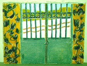 Oriental Gate-Porte Orientale, 2000, 25x35 cm, oil pastel on paper-pastel gras sur papier, sold-vendu