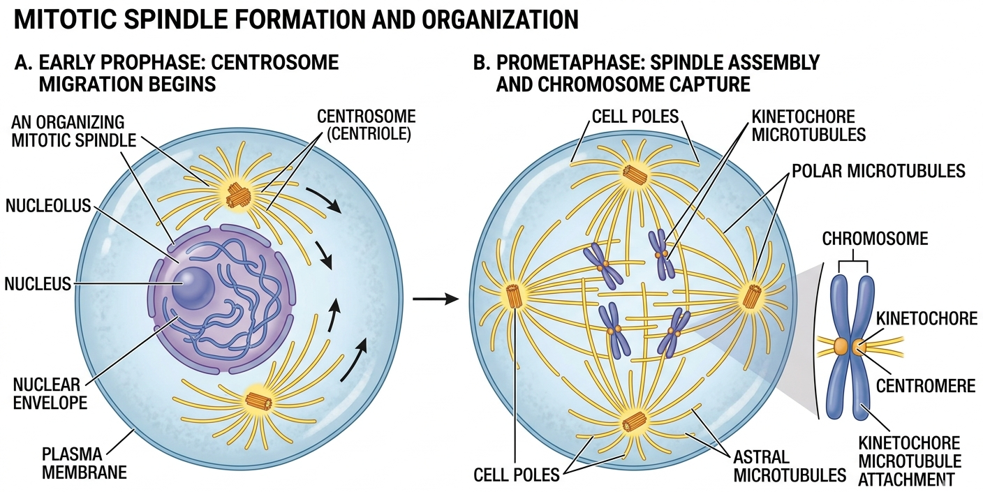 The mitotic spindle is a dynamic microtubule-based structure that organizes chromosome movement and ensures accurate chromosome segregation during mitosis.