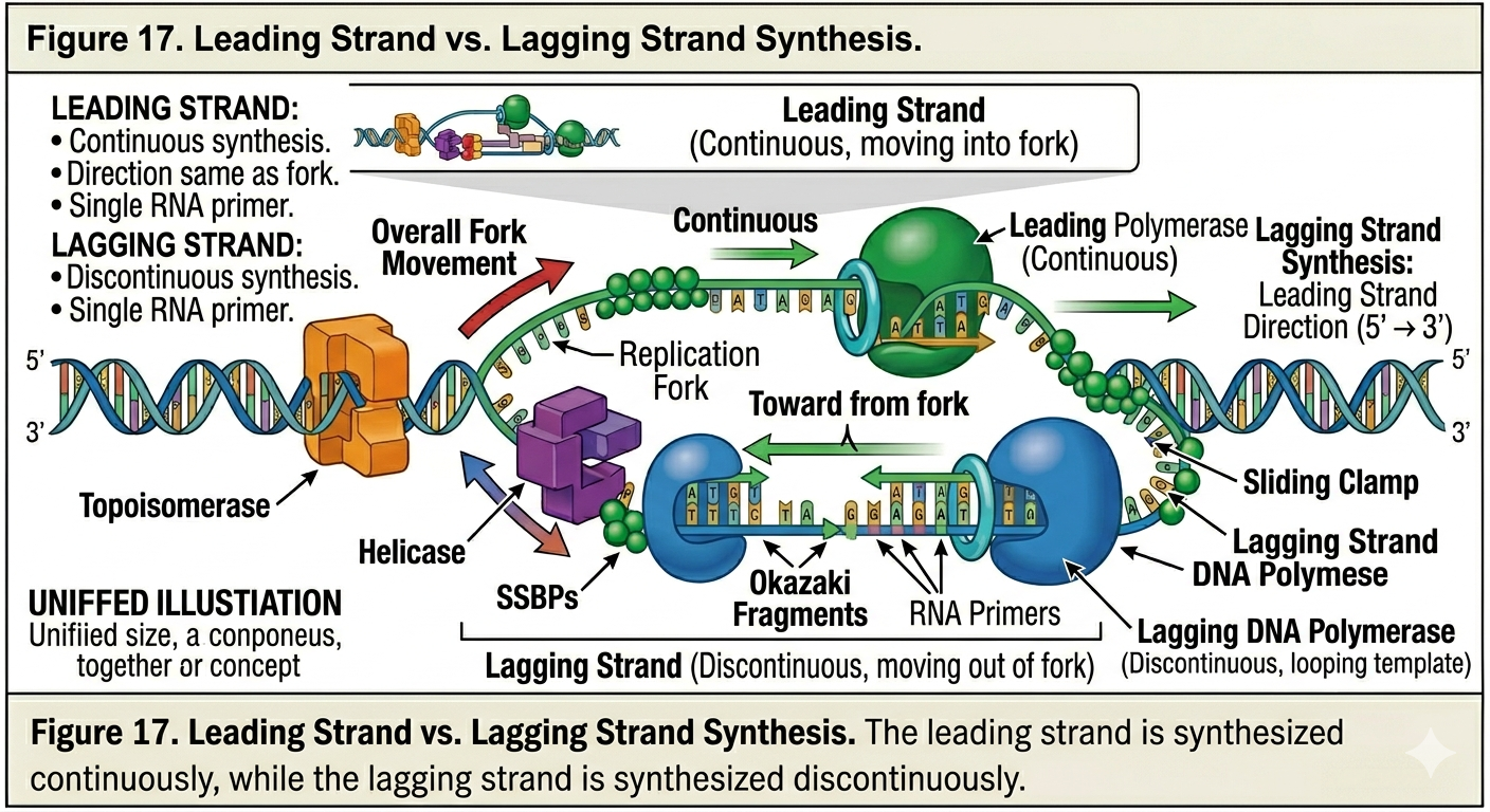 leading vs. lagging strand