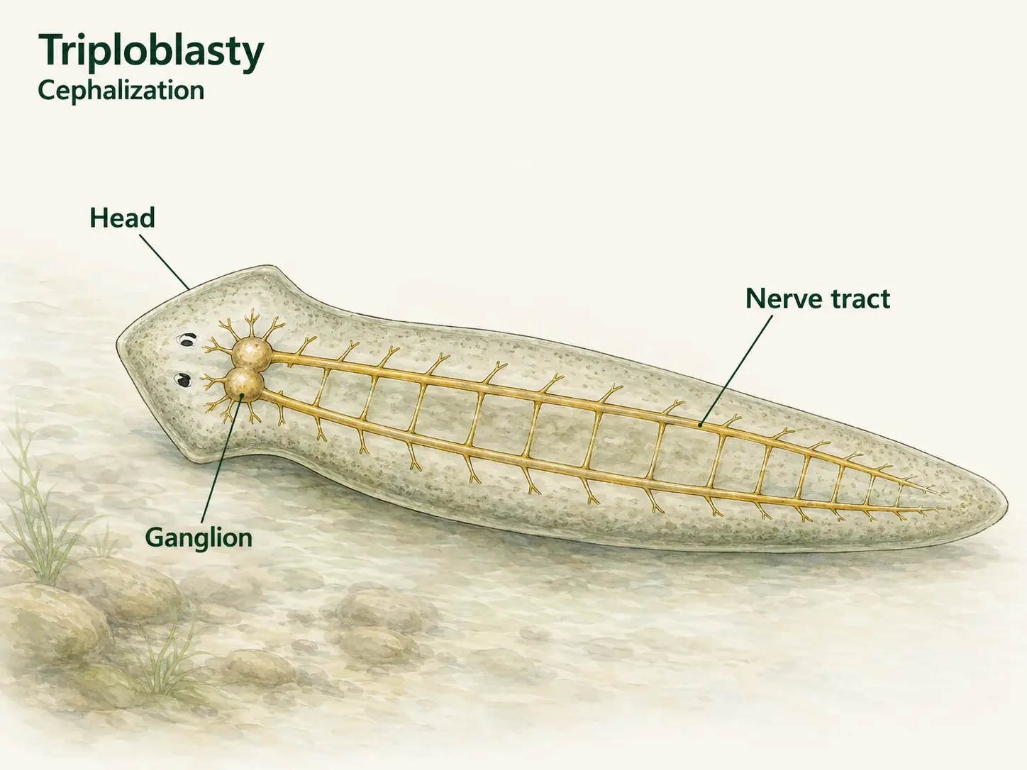 Bilaterian animal with a single longitudinal plane dividing the body into matching left and right halves.