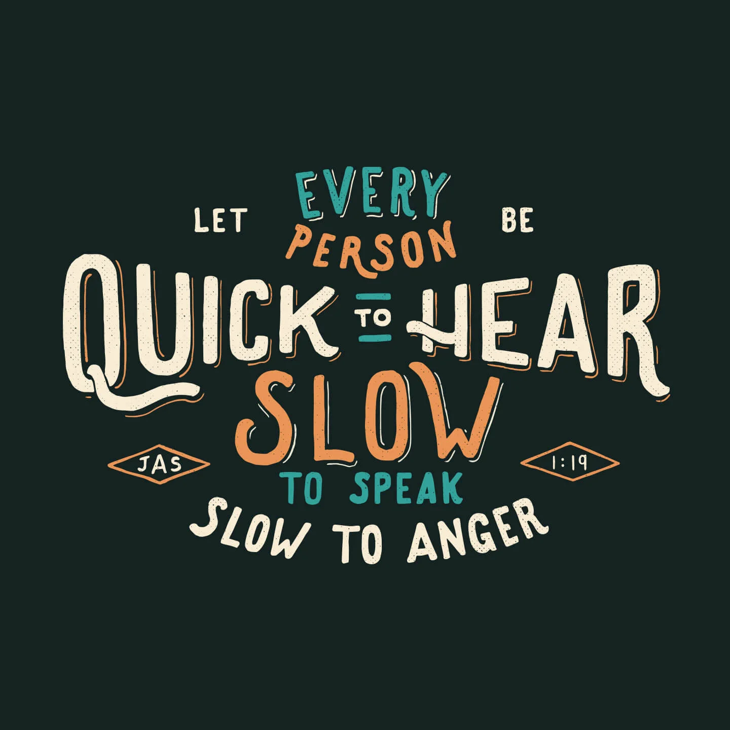 James 1:19 - Bible Verse Design — Scripture Type