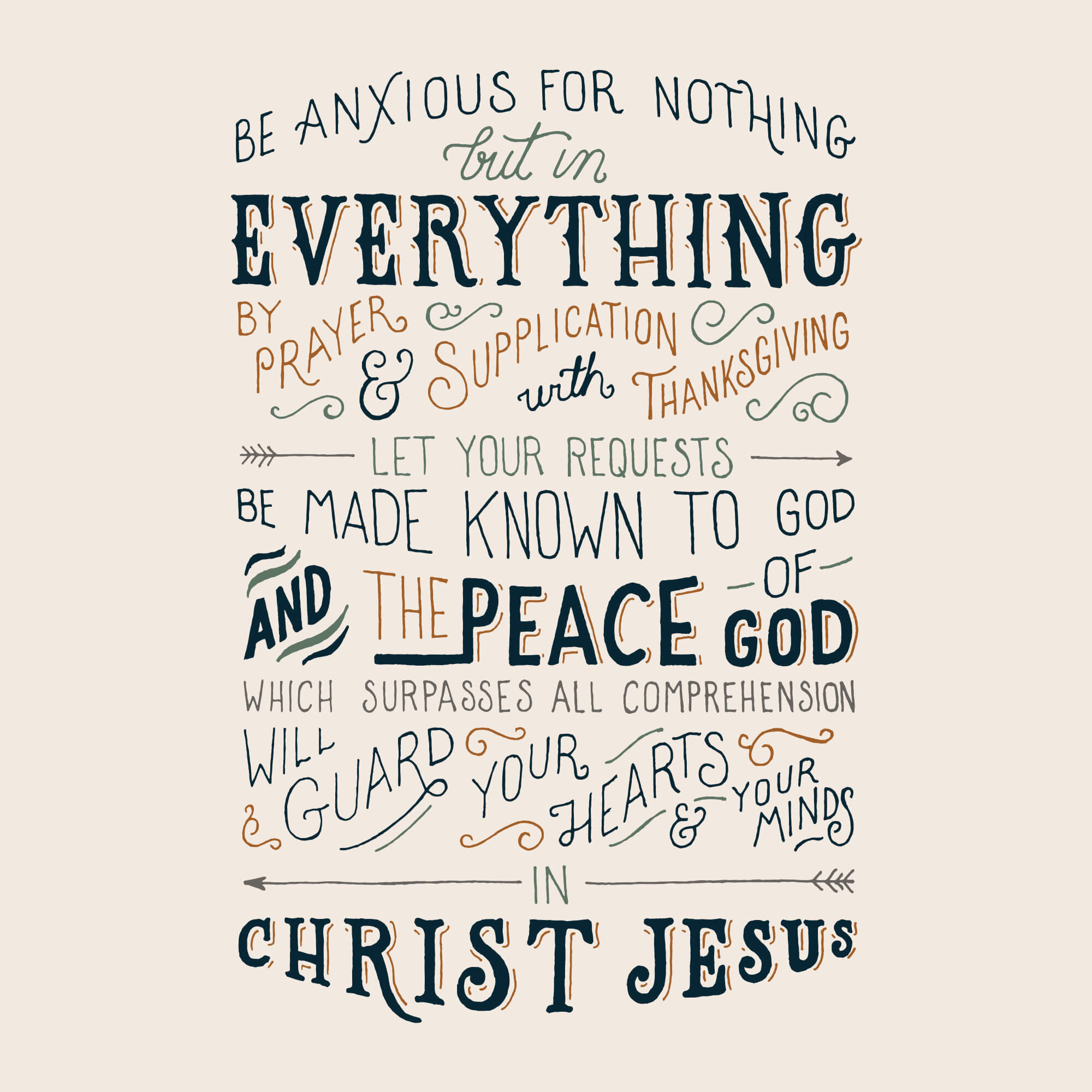 Philippians 4:6-7 - Bible Verse Design — Scripture Type