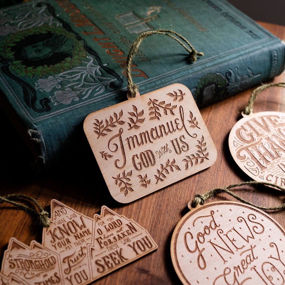 Wood Ornaments — Scripture Type