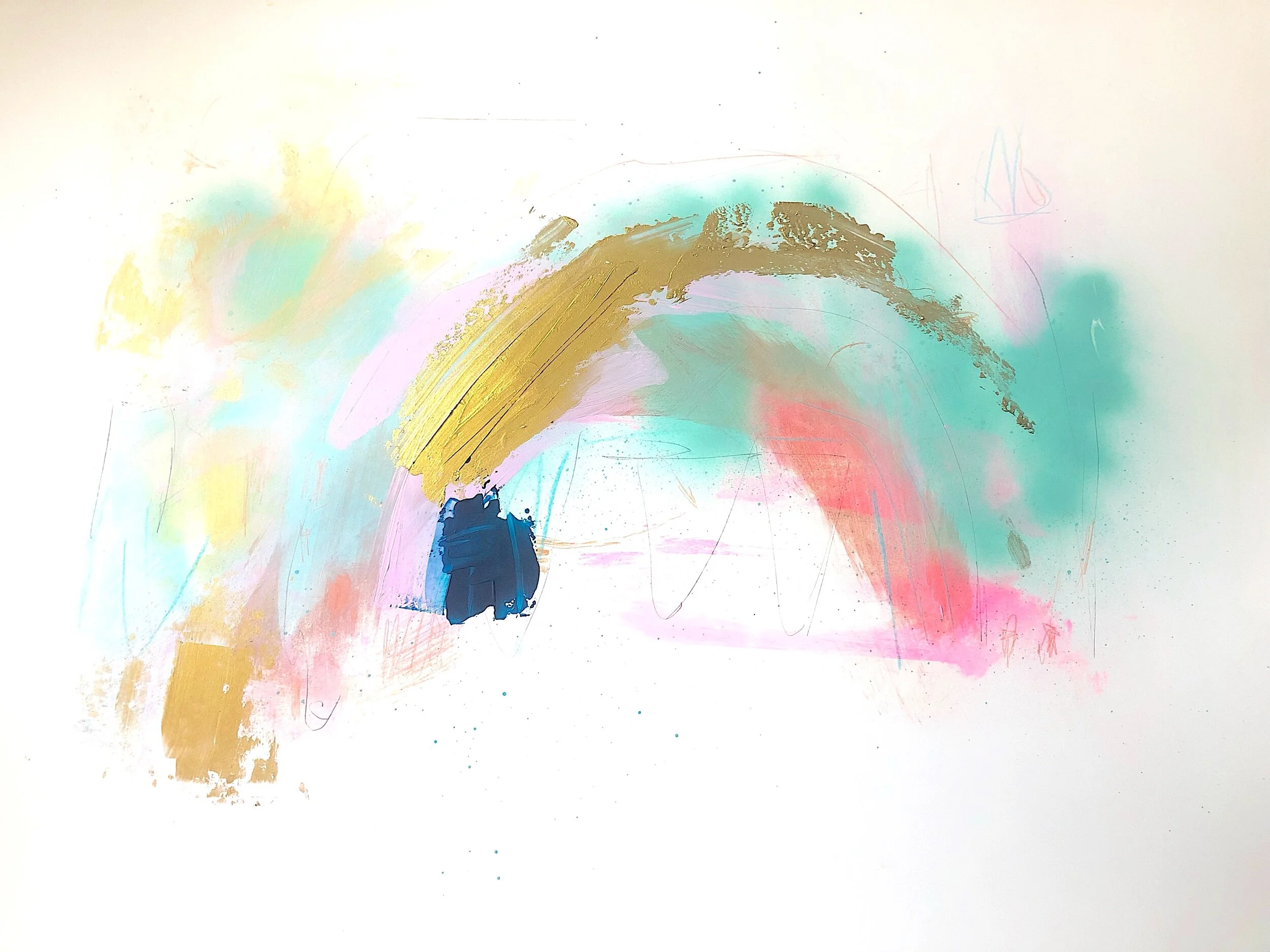 Cascading 20 x 26 on Yupo Paper .JPG