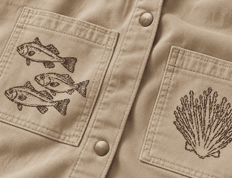 Close-up view of the product’s handcrafted details