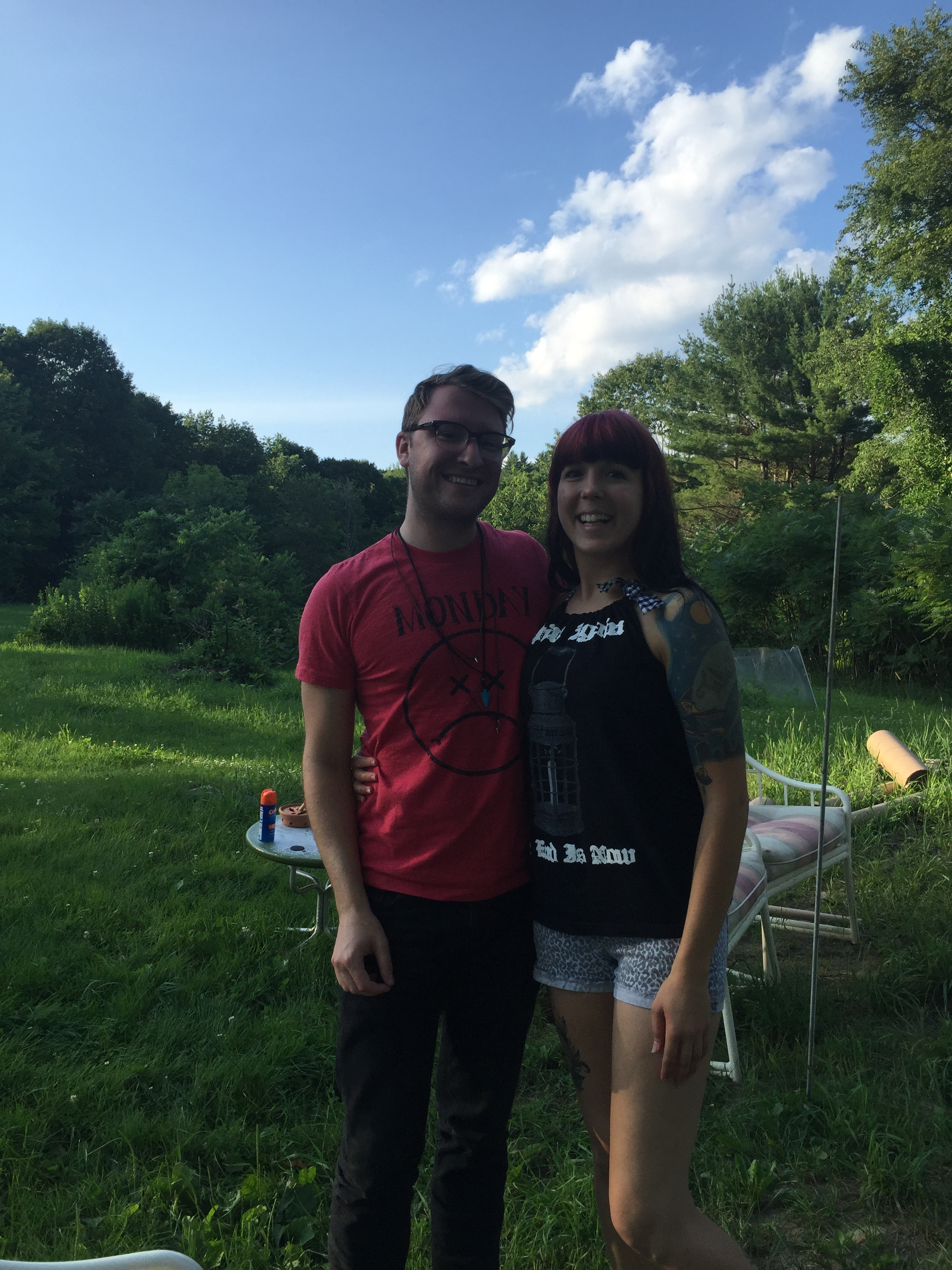 Visiting my good friend Sam for a BBQ and bonfire last week on our day off. 