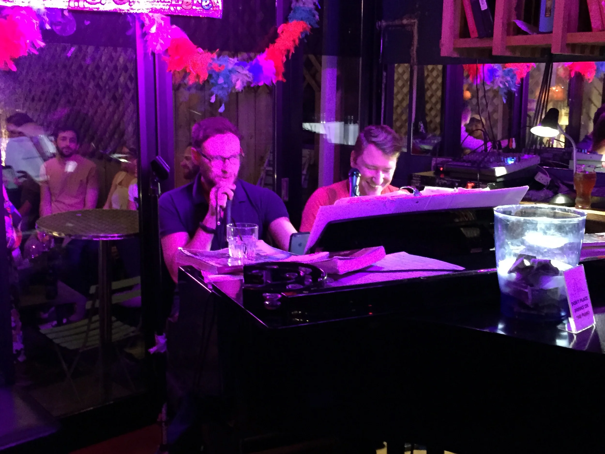 Singing with my buddy Guy at Uncle Charlie's 