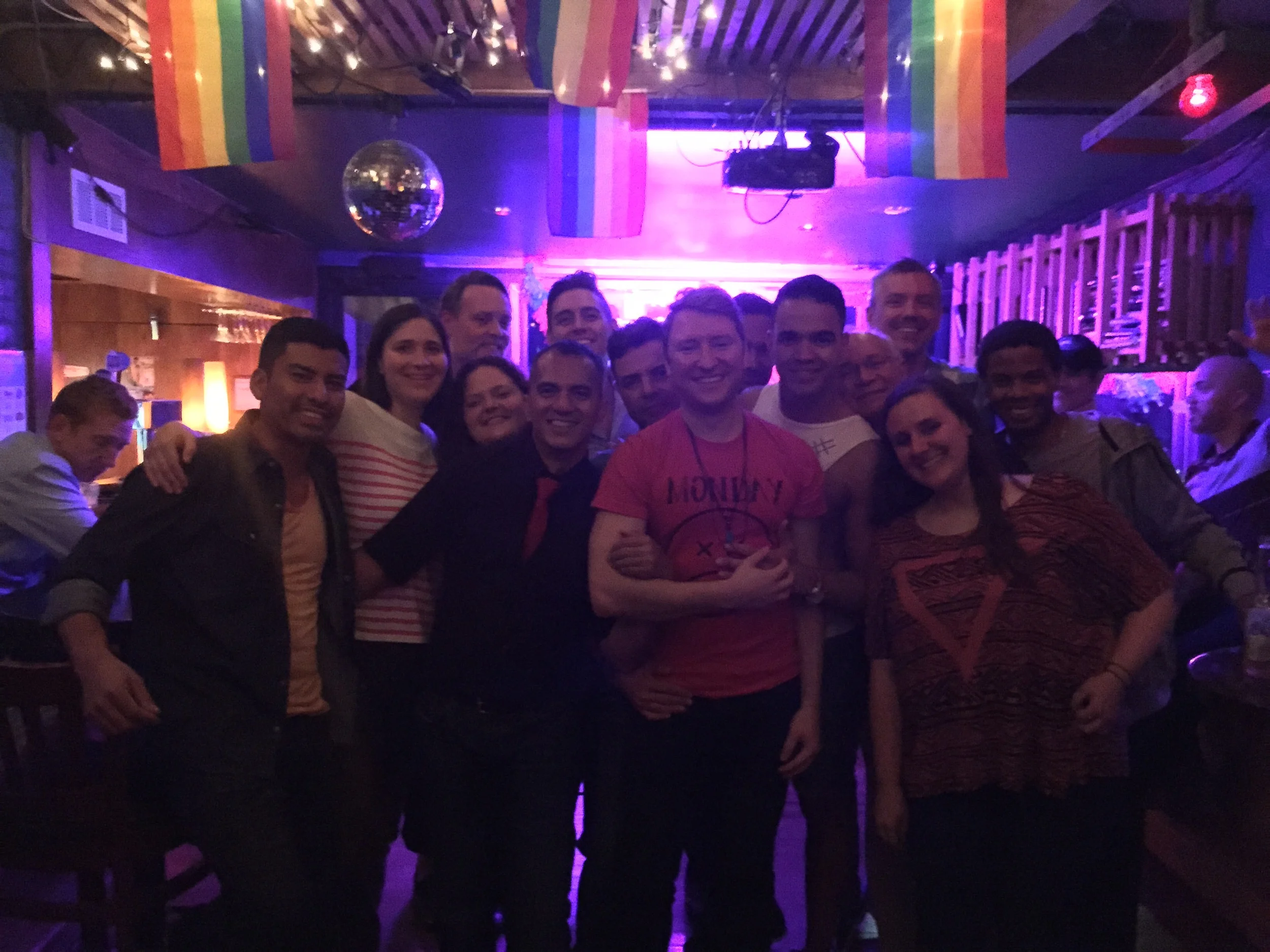Hanging with friends after one of my nights at Uncle Charlie's piano bar 