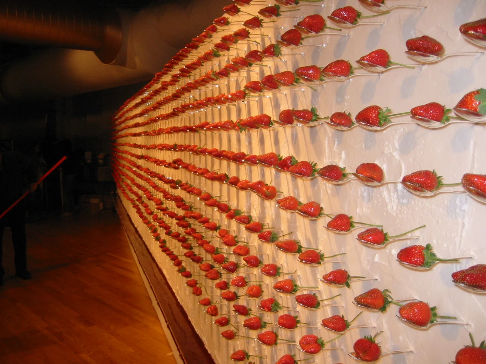  This was the centerpiece of the annual NYC chocolate show opening night.
 DIFA had a fundraiser at the opening night of the chocolate show and 
asked me to take part in the signed auction. We created a 40-foot long 
wall coated with cake icing, hold