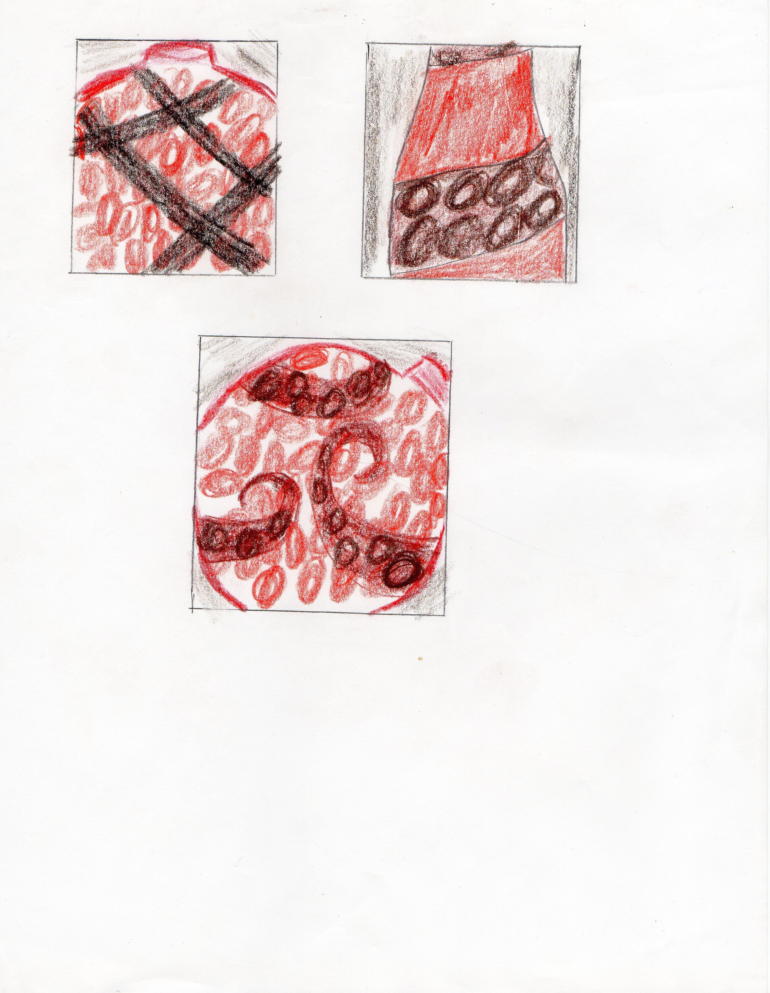 Initial sketches for "Dante's Inferno"