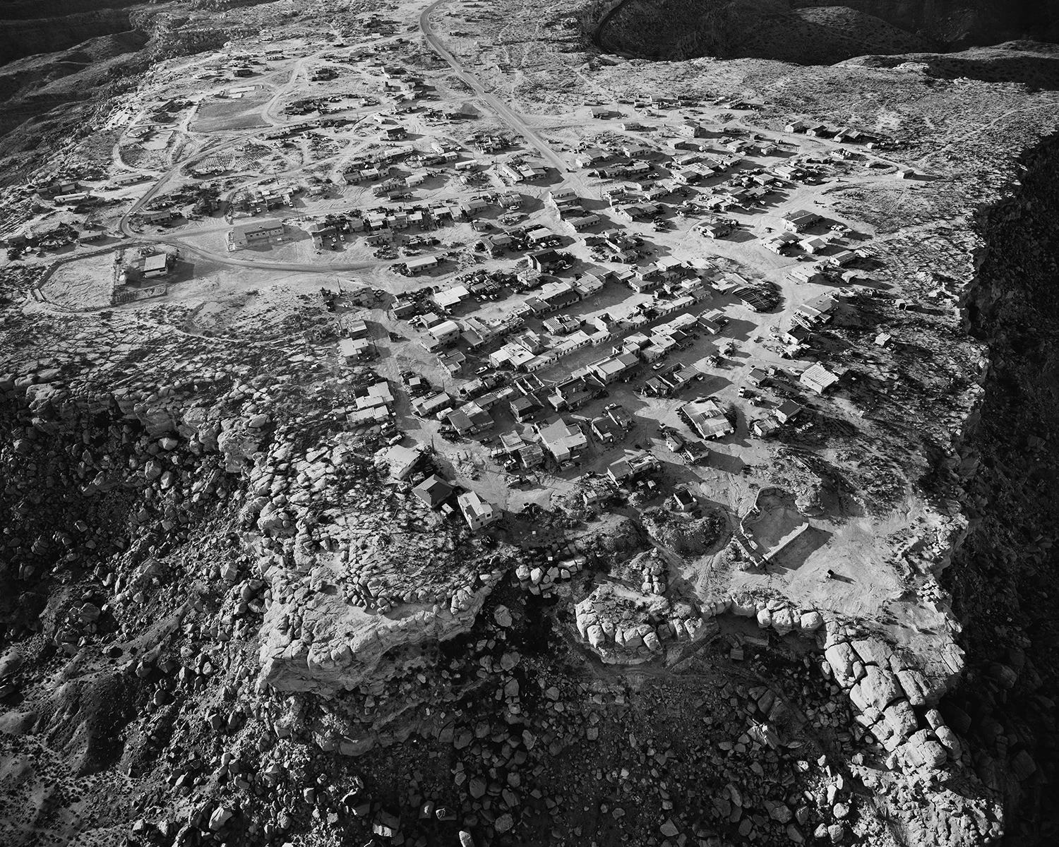 13. Shungopavi Looking North, Second Mesa, Hopi Reservation, AZ; 2011 From Orayvi/Songoopavi 1150-2011 ; artist's book, 35"x44", ed. 10
24" x 30" pigment print, ed. 5
40" x 50" pigment print, ed. 5