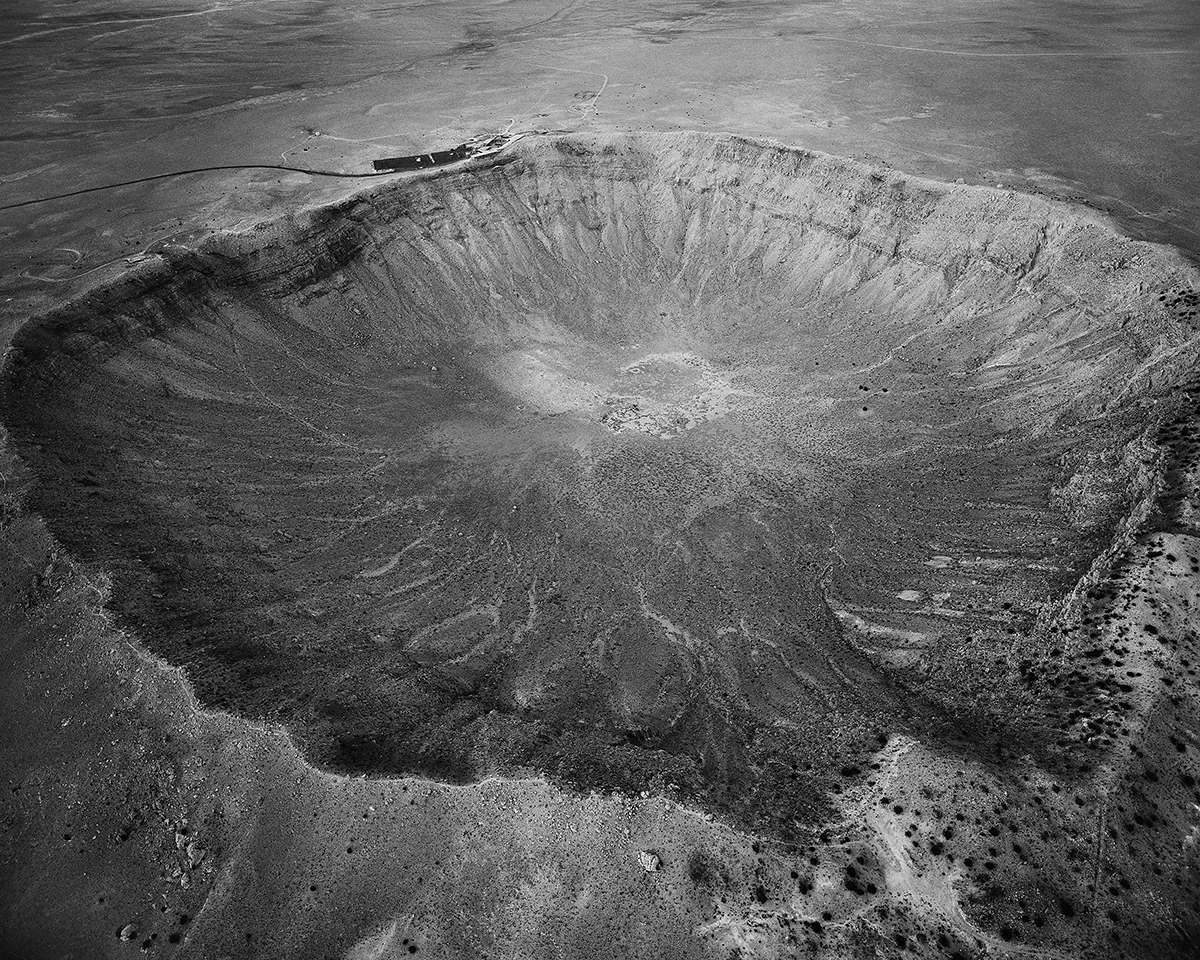 08. Meteor Crater Looking Northeast, Near Winslow, AZ, 2011 From Roden Crater/Meteor Crater 07.07.11 ; dos-a-dos binding artist's book, 35"x44", ed. 10
24" x 30" pigment print, ed. 5
40" x 50" pigment print, ed. 5